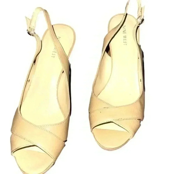 NINE WEST SLING BACK HEELS - Picture 1 of 7